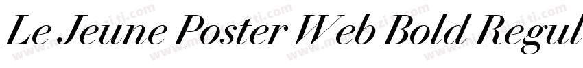 Le Jeune Poster Web Bold Regular字体转换